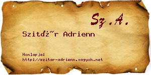 Szitár Adrienn névjegykártya